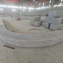 崇左 芝麻白异形坐凳，自然面光面弧形加工