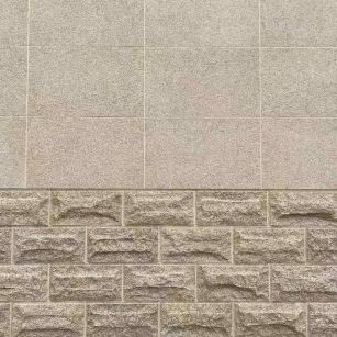 崇左 黄金麻自然面蘑菇石配荔枝面干挂