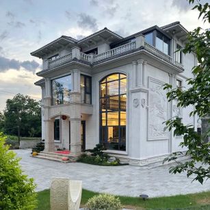 崇左 白麻花岗岩私人别墅干挂石材豪华定制