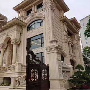 崇左 黄金麻花岗岩别墅外墙干挂效果展示