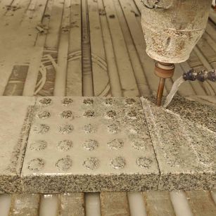 崇左 芝麻白花岗岩石材盲人石、盲道石、盲点石