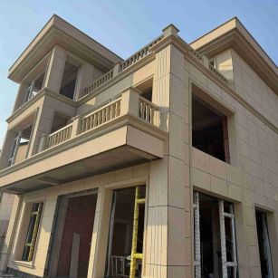 崇左 黄金麻花岗岩石材荔枝面外墙干挂效果展示