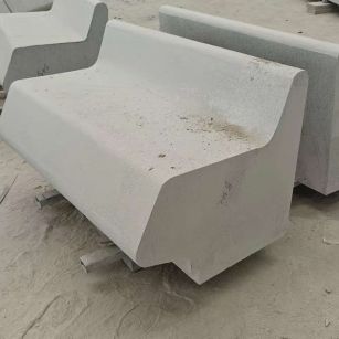 崇左 芝麻白花岗岩异形坐凳，石凳