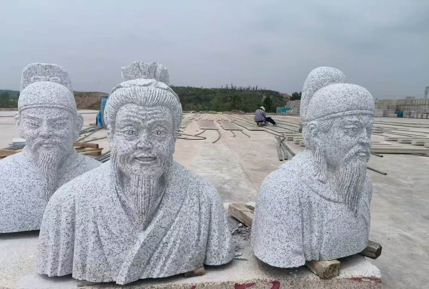 崇左 白麻花岗岩石材人物立体雕刻