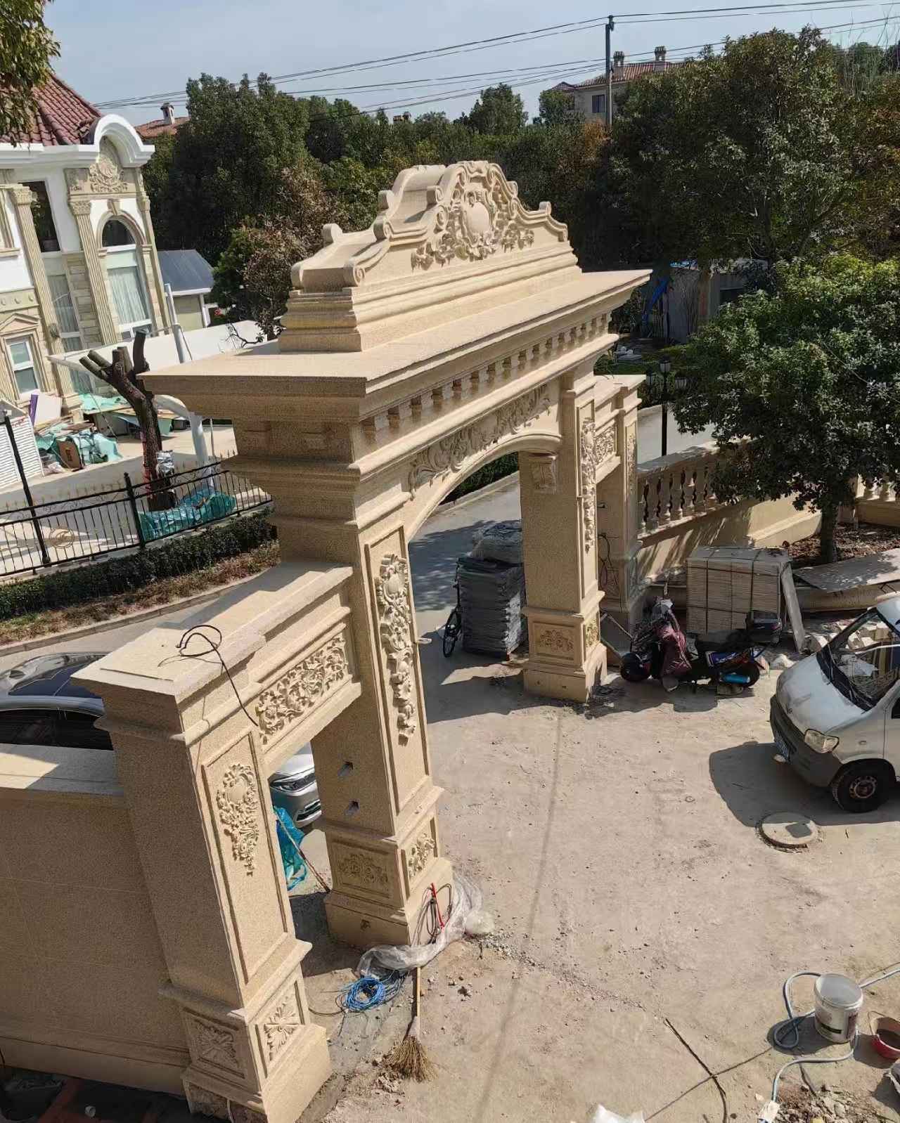 崇左 黄金麻荔枝面花岗岩别墅门楼